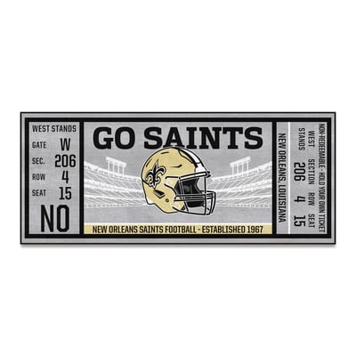 New Orleans Saints Logo Brands 30" x 72" Ticket Runner
