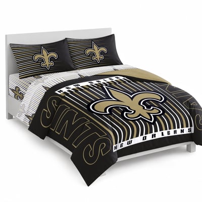 Logo Brands New Orleans Saints Momentum Bed In A Bag - Queen