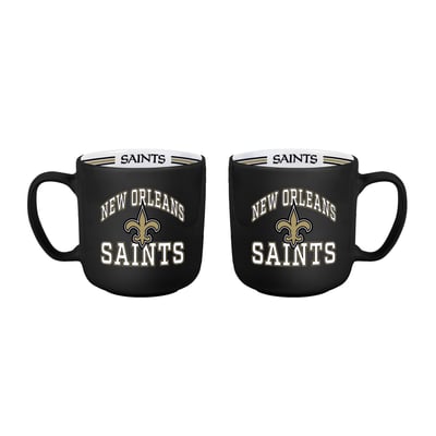 New Orleans Saints Logo Brands Two-Piece 15oz. Stripe Mug Set