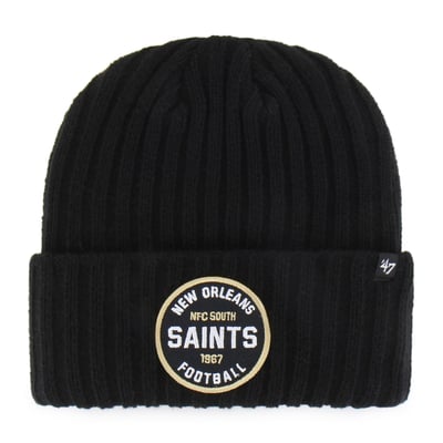  New Orleans Saints '47 Ribbed Snowdrift Cuffed Knit Hat - Black