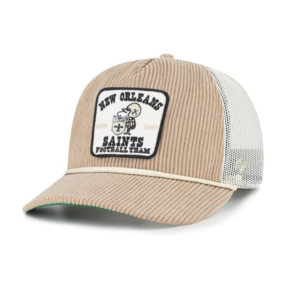 New Orleans Saints '47 Throwback Cordlandia Hitch Adjustable Hat - Khaki