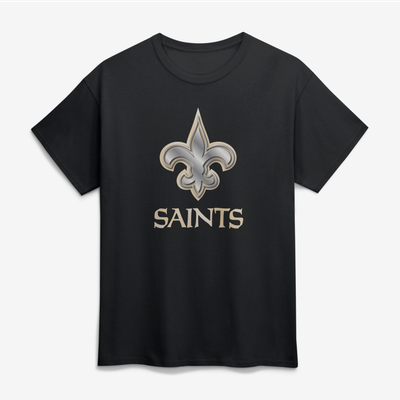New Orleans Saints Big & Tall Forged Mascot T-Shirt - Black