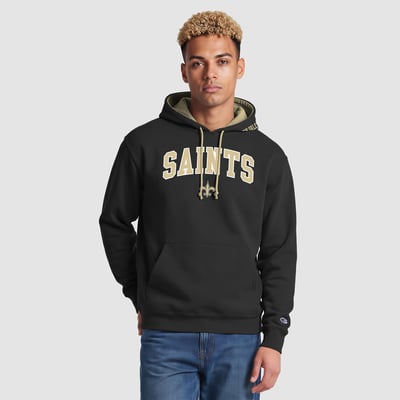  New Orleans Saints Champion Contrast Hoodie - Black/Gold