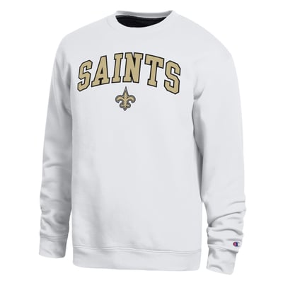  New Orleans Saints Champion Contrast Lined Sweatshirt - White