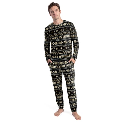 New Orleans Saints Concepts Sport Jubilee Long Sleeve T-Shirt & Pant Set - Black