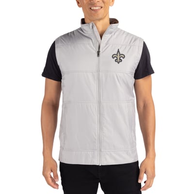 New Orleans Saints Cutter & Buck Stealth Full-Zip Vest - Cream