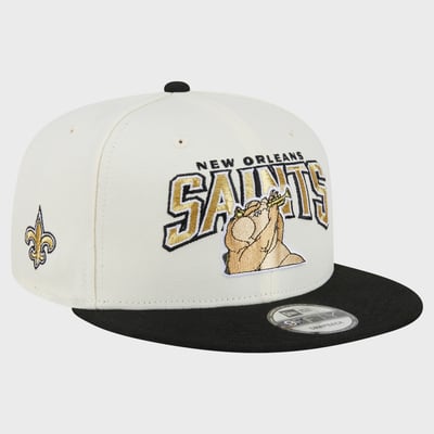 New Orleans Saints Disney x New Era Louis 9FIFTY Snapback Hat - Cream/Black