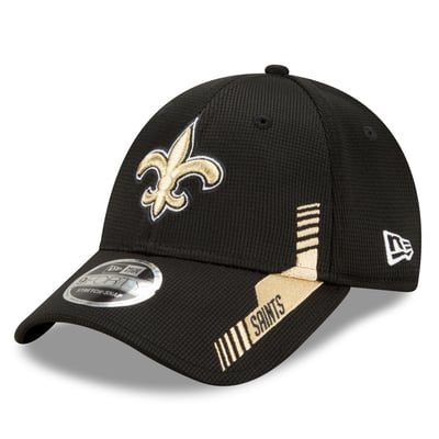 New Orleans Saints New Era 2021 NFL Sideline Home 9FORTY Adjustable Hat - Black