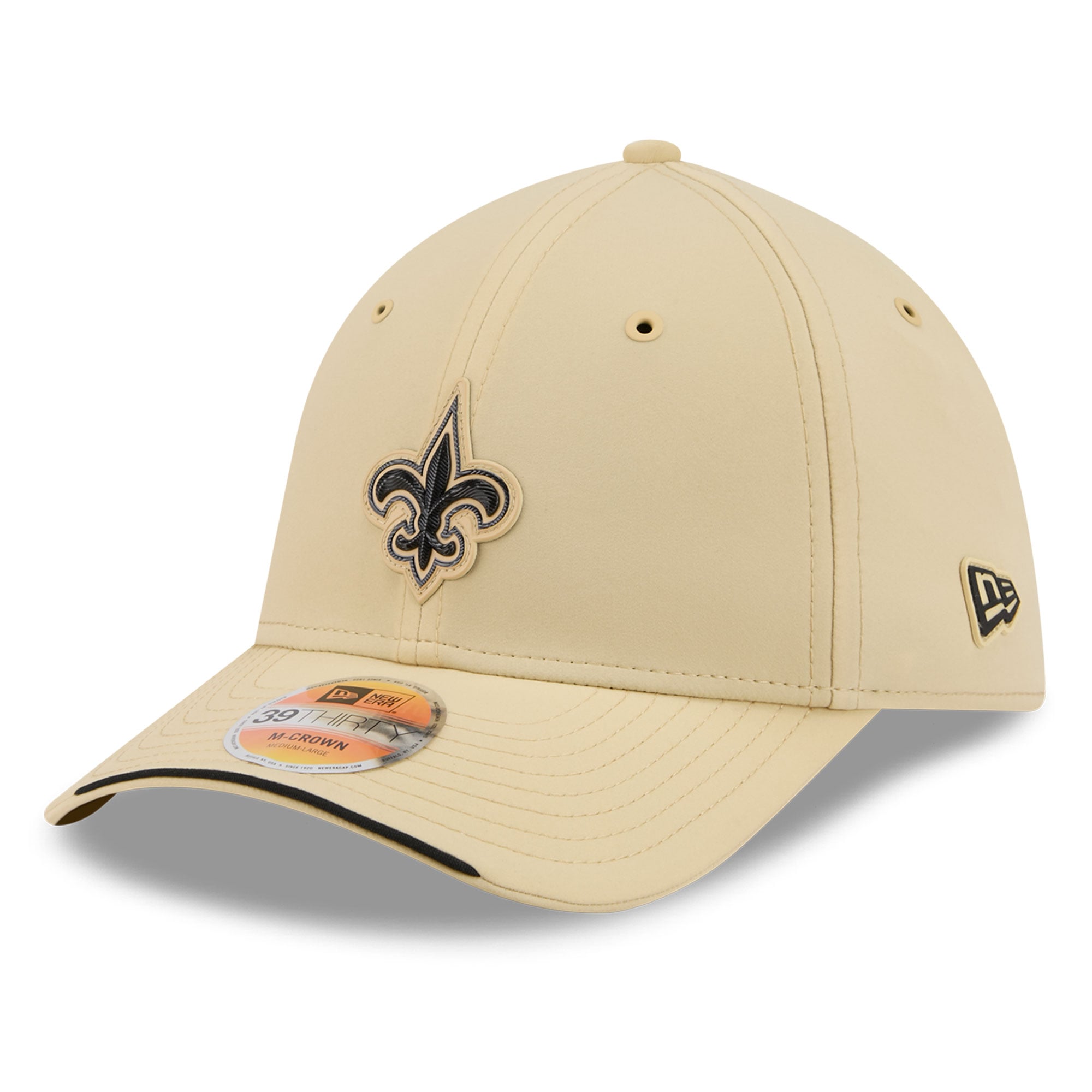 Men's New Orleans Saints New Era Gold 2026 Sideline 39THIRTY M-Crown ...