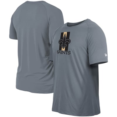New Orleans Saints New Era Training Camp Raglan T-Shirt - Gray