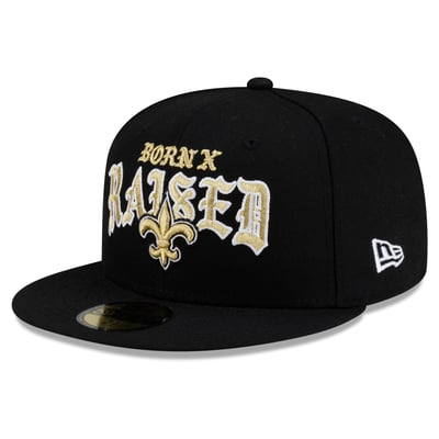 New Orleans Saints New Era x Born x Raised 59FIFTY Fitted Hat - Black