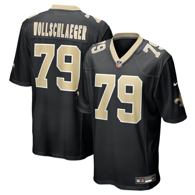 Alex Wollschlaeger New Orleans Saints Nike Team Game Jersey - Black