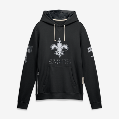  New Orleans Saints Nike 2026 Salute to Service Sideline Dri-FIT Pullover Hoodie - Black