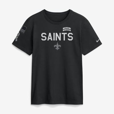 New Orleans Saints Nike 2026 Salute to Service Sideline Dri-FIT T-Shirt - Black