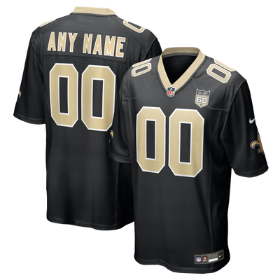 New Orleans Saints Nike 60th Season Custom Game Jersey - Black