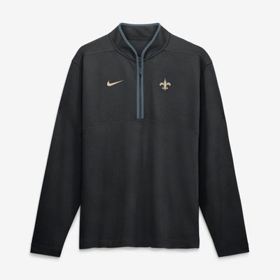  New Orleans Saints Nike Dri-FIT Victory Half-Zip Pullover - Black