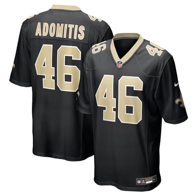Cal Adomitis New Orleans Saints Nike Team Game Jersey - Black