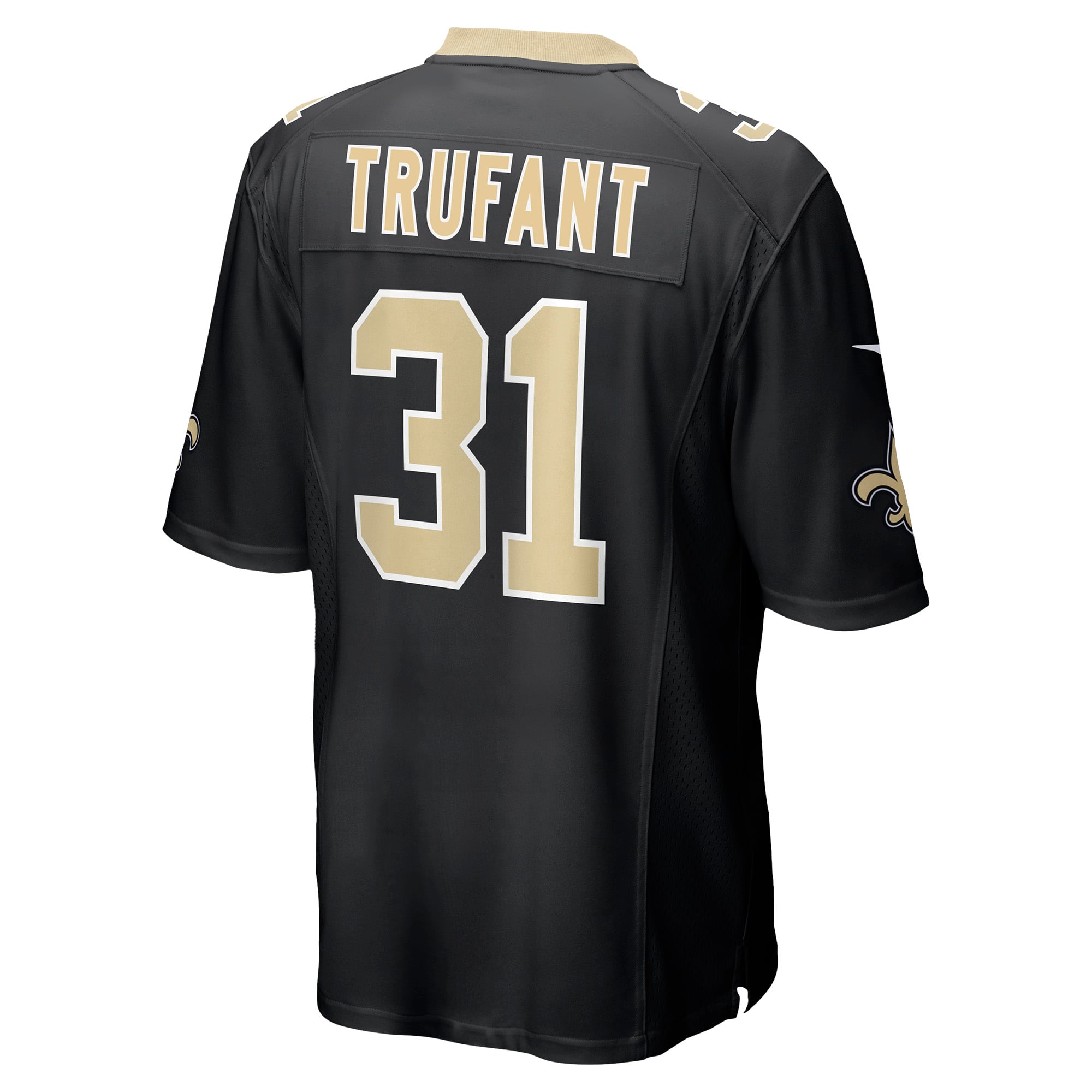 Men's Nike Desmond Trufant Black New Orleans Saints Game Player Jersey