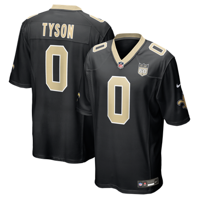 Jordyn Tyson New Orleans Saints Nike 60th Season Patch Game Jersey - Black