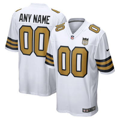 New Orleans Saints Nike Alternate 60th Season Custom Game Jersey - White
