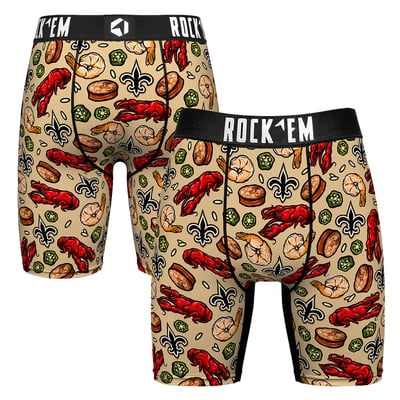  New Orleans Saints Rock Em Gumbo Boxer Briefs - Gold