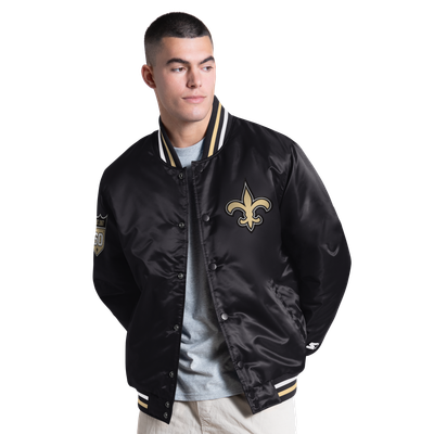 New Orleans Saints Starter 60th Anniversary Varsity Full-Snap Jacket - Black