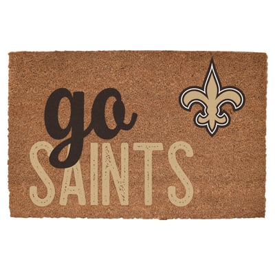 New Orleans Saints 20" x 30" Go Team Coir Door Mat
