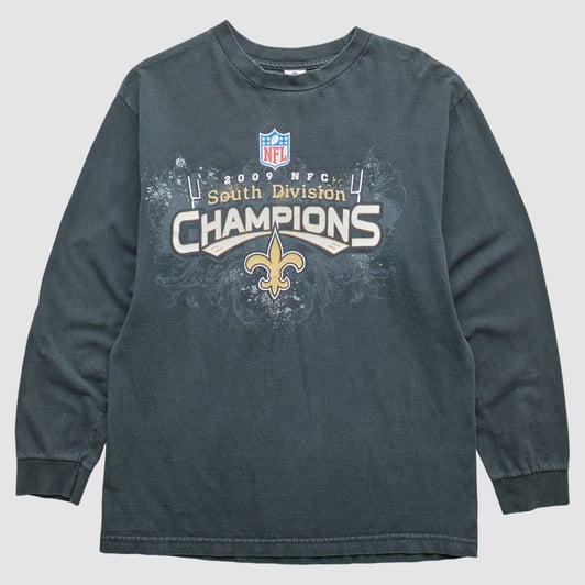 New Orleans Saints 2009 T-Shirt - Black - S by Fanatics Real Vintage