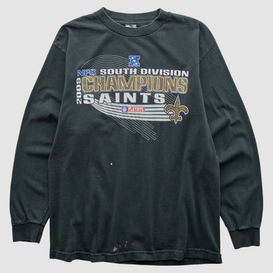 New Orleans Saints Alstyle Apparel 2009 Long Sleeve T-shirt - Black - S by Fanatics Real Vintage
