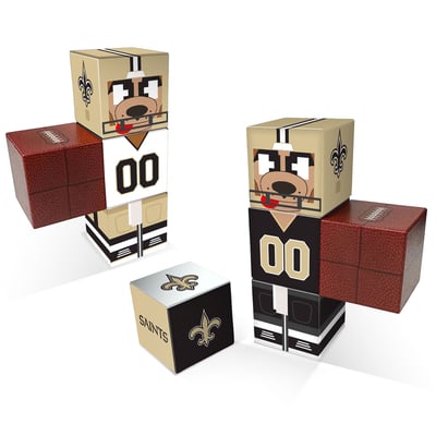New Orleans Saints Home & Away Magnetic Fidget Building Cubes Combo Set