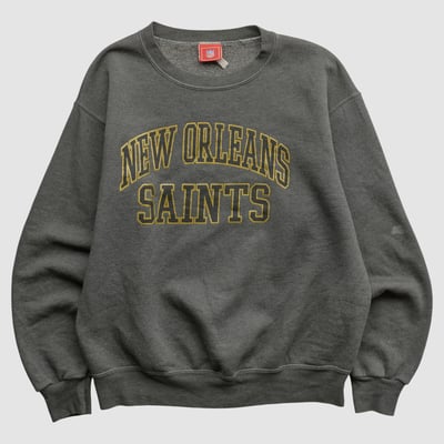 New Orleans Saints NFL 2000s Pullover Sweatshirt - Charcoal - S by Fanatics Real Vintage