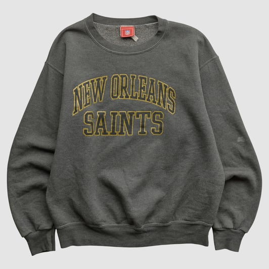 New Orleans Saints NFL 2000s Pullover Sweatshirt - Charcoal - S by Fanatics Real Vintage