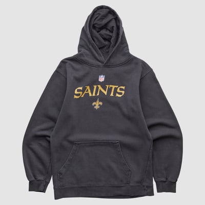 New Orleans Saints NFL 2010s Hooded Pullover Sweatshirt - Black - XXS by Fanatics Real Vintage