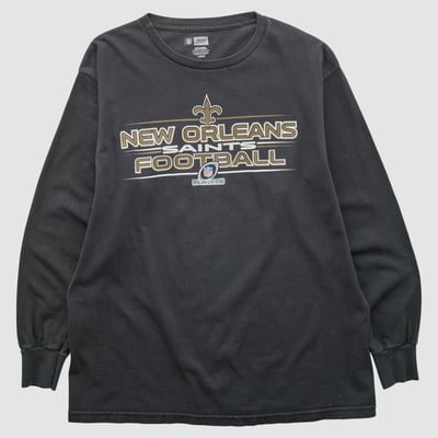 New Orleans Saints NFL 2010s Long Sleeve T-shirt - Black - M by Fanatics Real Vintage