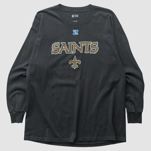 New Orleans Saints NFL 2010s Long Sleeve T-shirt - Black - XL by Fanatics Real Vintage
