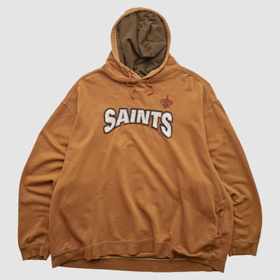 New Orleans Saints Reebok 2000s Hooded Pullover Sweatshirt - Clay - 2XL by Fanatics Real Vintage