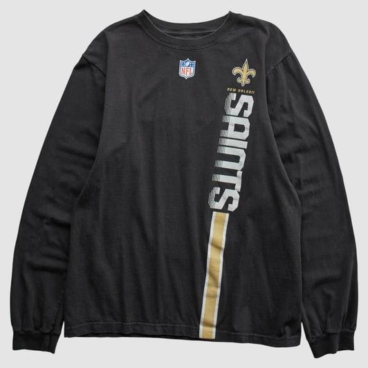 New Orleans Saints Reebok 2000s Long Sleeve T-shirt - Black - M by Fanatics Real Vintage