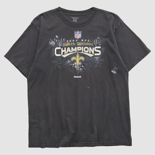 New Orleans Saints Reebok 2009 T-shirt - Black - S by Fanatics Real Vintage