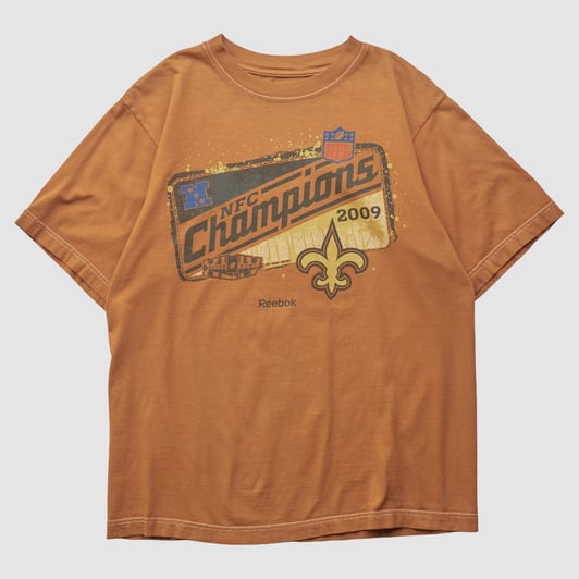 New Orleans Saints Reebok 2009 T-shirt - Clay - S by Fanatics Real Vintage