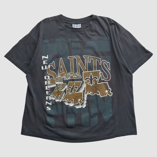New Orleans Saints The Game 90s T-shirt - Black - 2XL by Fanatics Real Vintage
