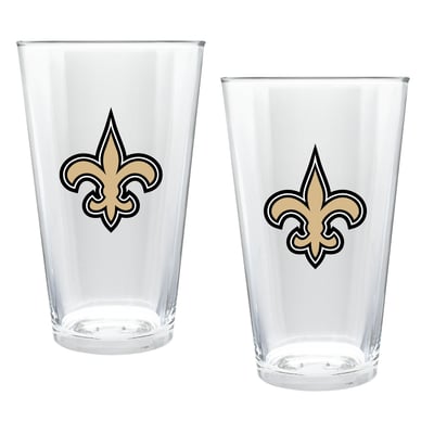New Orleans Saints Two-Piece 16oz. Double Play Pint Glass Set
