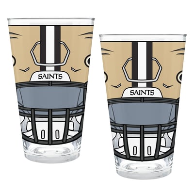New Orleans Saints Two-Piece 16oz. Helmet Pint Glass Set