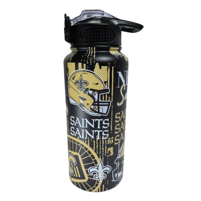 New Orleans Saints Pegasus 32oz Stainless Steel ProPress Water Bottle