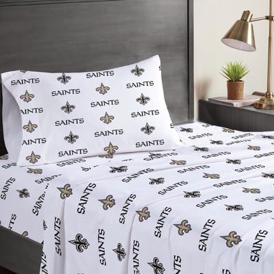 New Orleans Saints Pegasus Three-Piece Twin Sheet Set