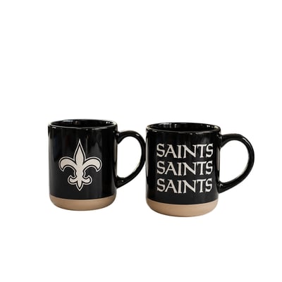New Orleans Saints Pegasus Two-Piece 14oz. Echo Logo Ceramic Mug Set