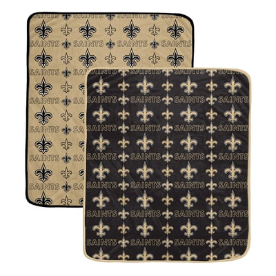 New Orleans Saints Pegasus Two-Piece Home & Away Logo Roll 60" x 70" Blanket Set