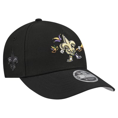 New Orleans Saints New Era Preschool Cartoon 9FORTY M-Crown A-Frame Adjustable Hat - Black
