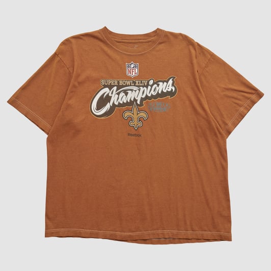 Super Bowl XLIV Reebok 2010 T-shirt - Clay - XL by Fanatics Real Vintage