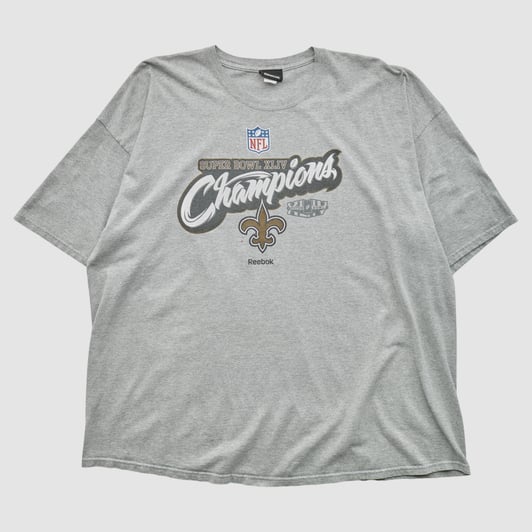 Super Bowl XLIV Reebok 2011 T-shirt - Heather Gray - 3XL by Fanatics Real Vintage