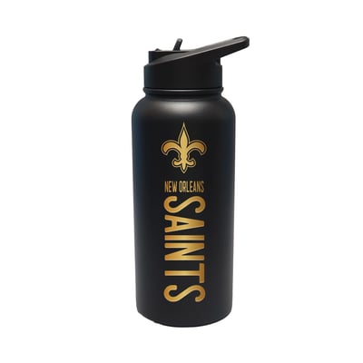New Orleans Saints The Memory Company 32oz. Stainless Steel Gold Lettering Tumbler